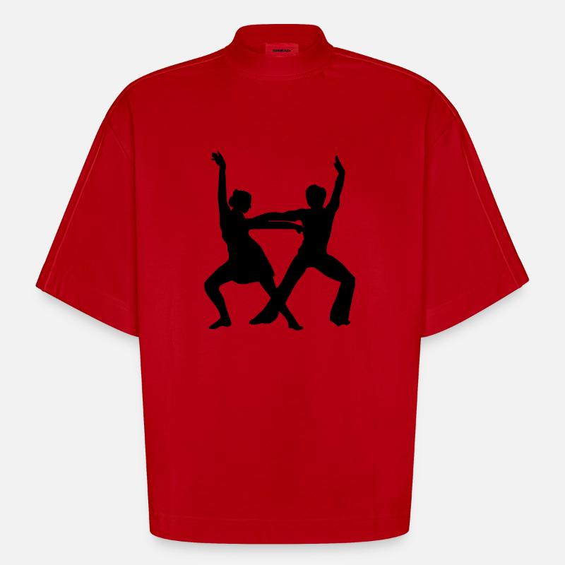 Danse, danse, danse - T-shirt bio épais oversize Boxy fabriqué en UE - rouge