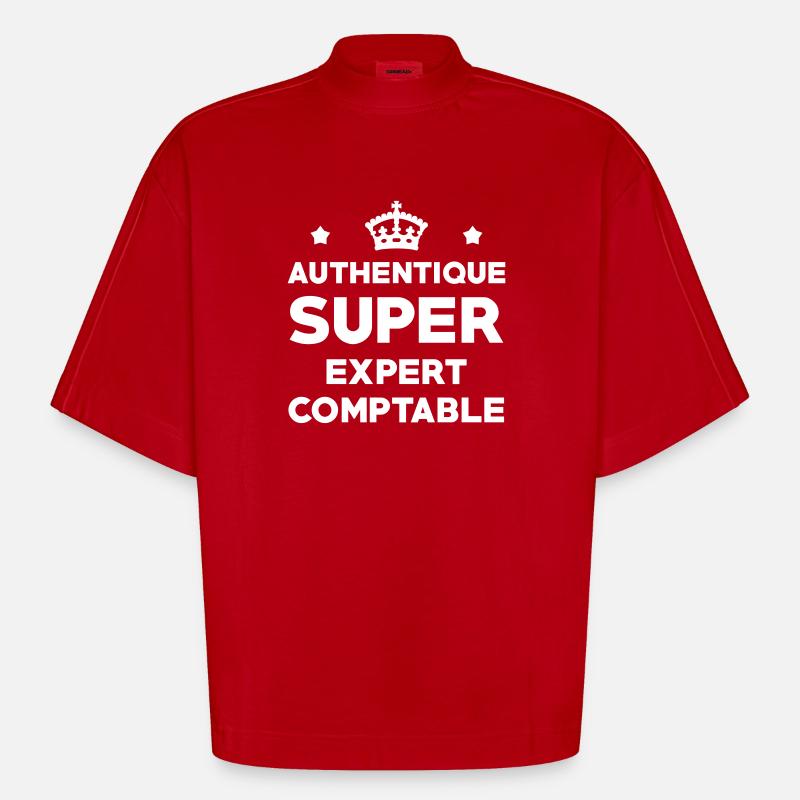 Expert Comptable / Comptabilité / Comptable / - T-shirt bio épais oversize Boxy fabriqué en UE - rouge