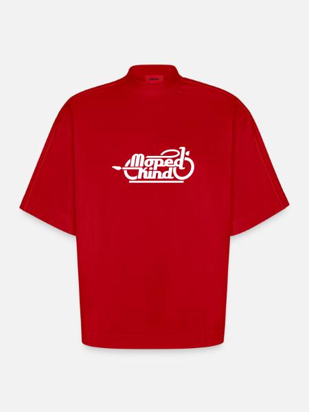 Moped Kind / Mopedkind (V1.0) - Heavyweight Oversized Organic Boxy T-Shirt Made in EU - Rot