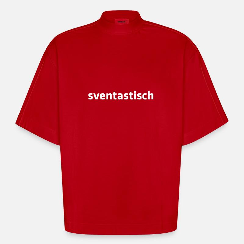 sventastisch - Heavyweight Oversized Organic Boxy T-Shirt Made in EU - red