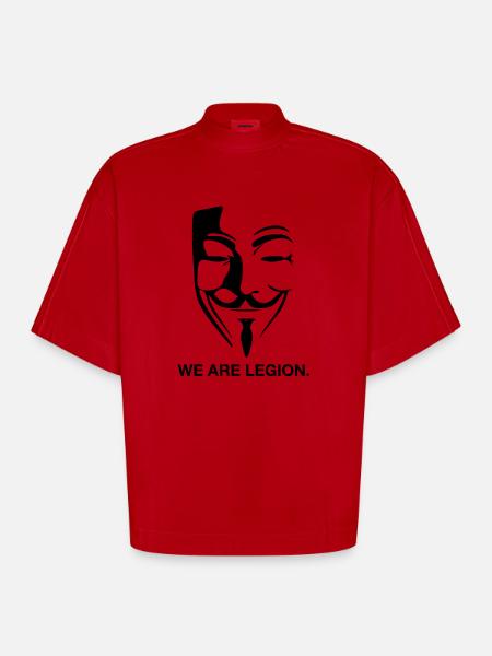 ano1 - Heavyweight Oversized Organic Boxy T-Shirt Made in EU - red