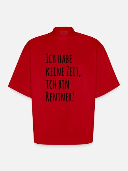 pensioners - Heavyweight Oversized Organic Boxy T-Shirt Made in EU - red