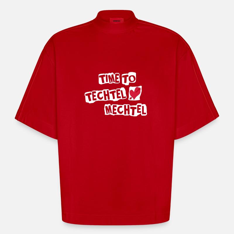 Le temps de jeter - T-shirt bio épais oversize Boxy fabriqué en UE - rouge