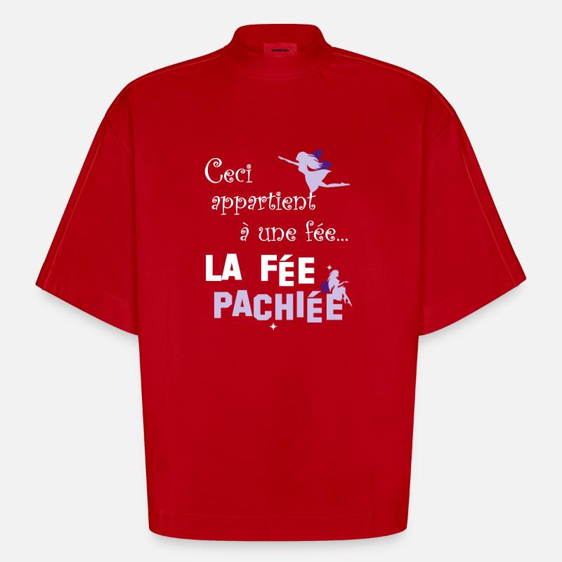 Fée paschiée - T-shirt bio épais oversize Boxy fabriqué en UE - rouge