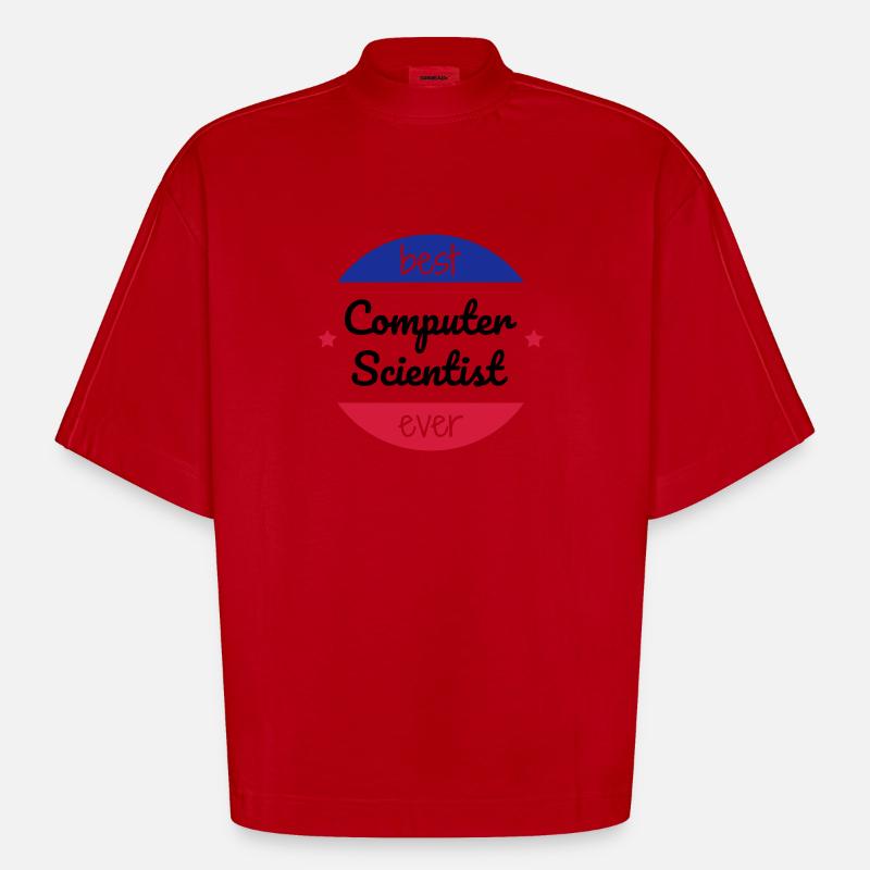 Computer / Informatiker / Aussenseiter / Ingenieur - Heavyweight Oversized Organic Boxy T-Shirt Made in EU - Rot