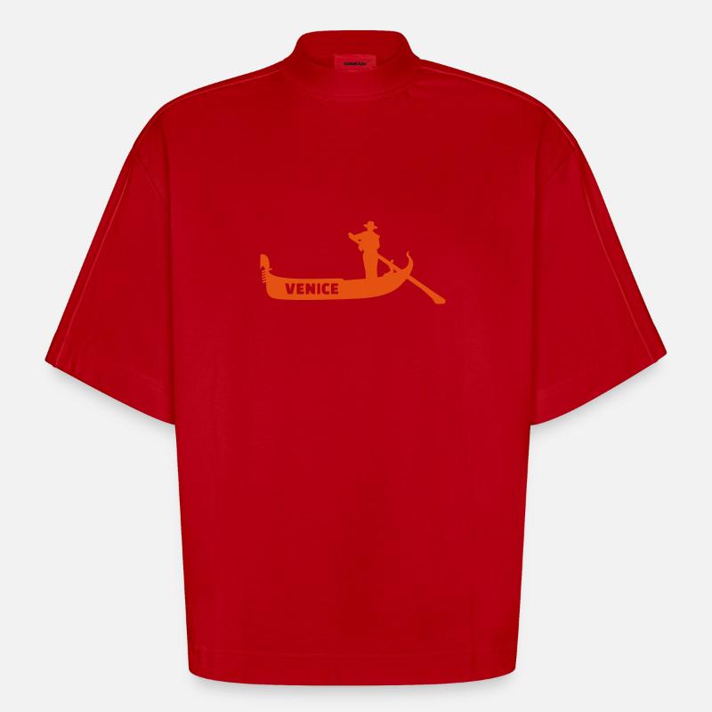 Venice - T-shirt bio épais oversize Boxy fabriqué en UE - rouge