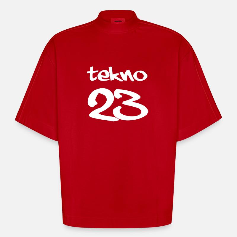Tekno 23 - Heavyweight Oversized Organic Boxy T-Shirt Made in EU - red