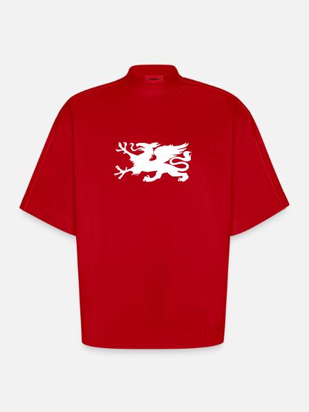 HRO Greif - Heavyweight Oversized Organic Boxy T-Shirt Made in EU - Rot
