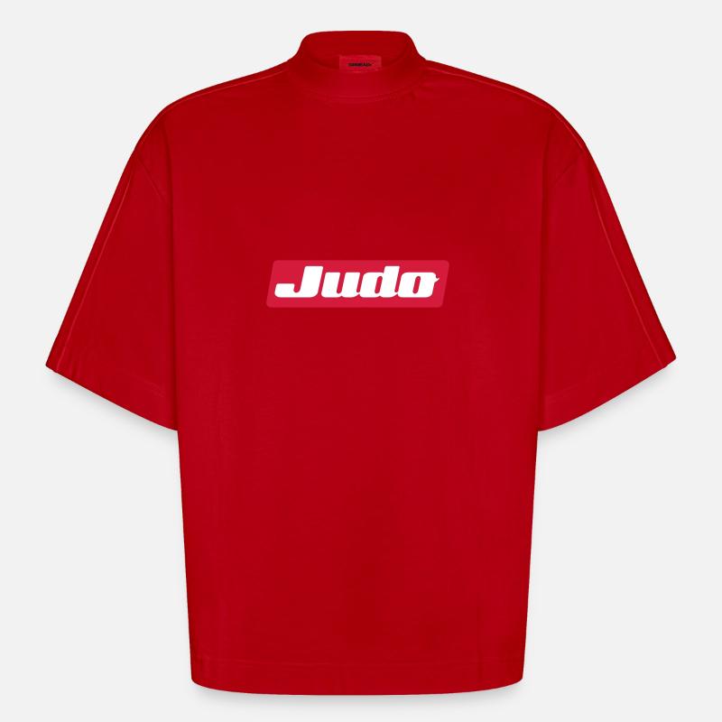 judo - Heavyweight Oversized Organic Boxy T-Shirt Made in EU - red