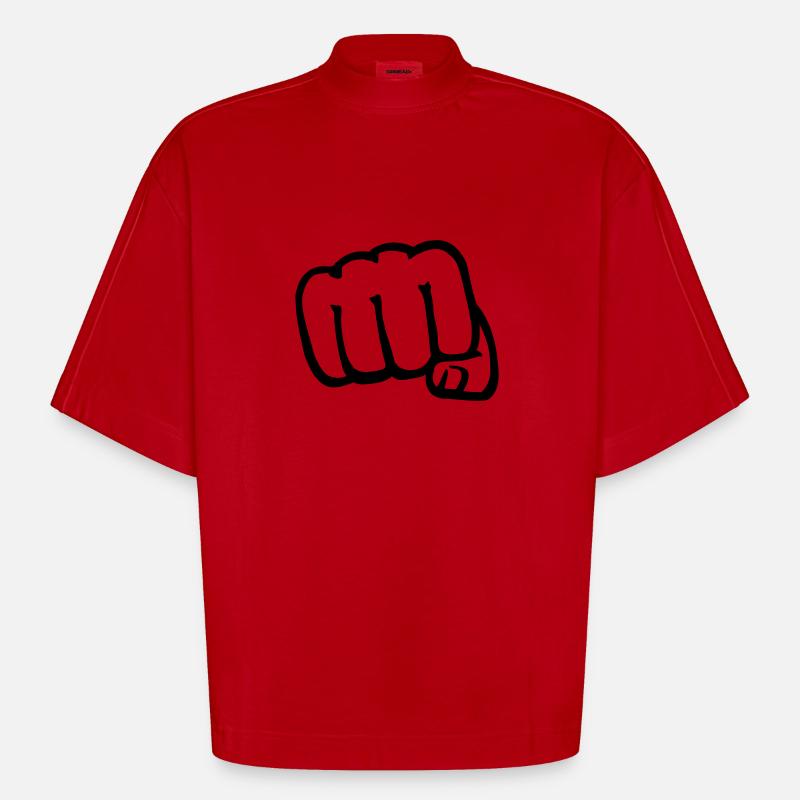 Faust - Heavyweight Oversized Organic Boxy T-Shirt Made in EU - Rot
