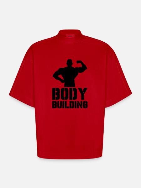 bodybuilding - Heavyweight Oversized Organic Boxy T-Shirt Made in EU - Rot