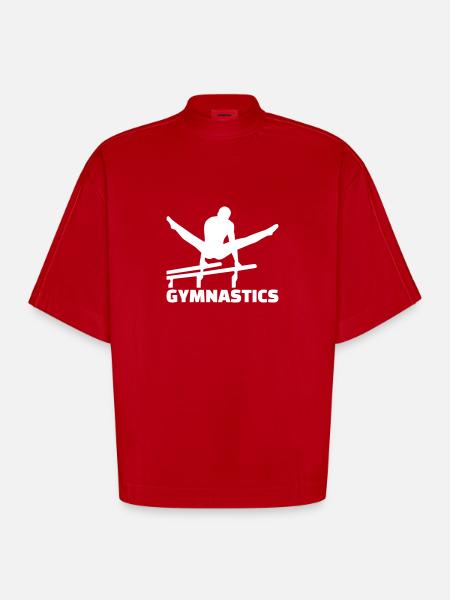 Turnen - Heavyweight Oversized Organic Boxy T-Shirt Made in EU - Rot