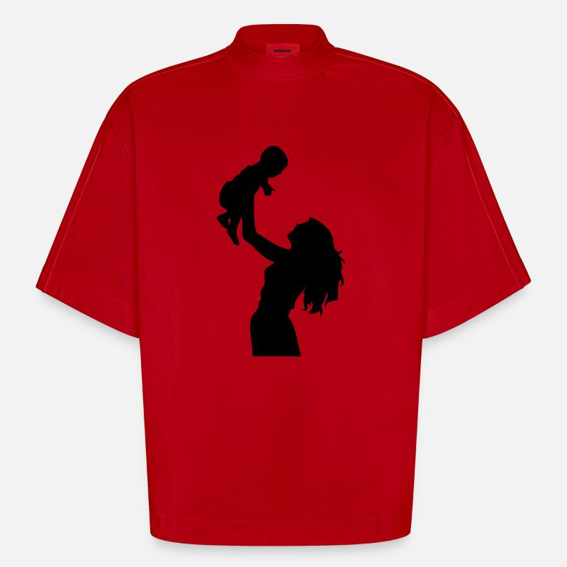 Mutter - Heavyweight Oversized Organic Boxy T-Shirt Made in EU - Rot