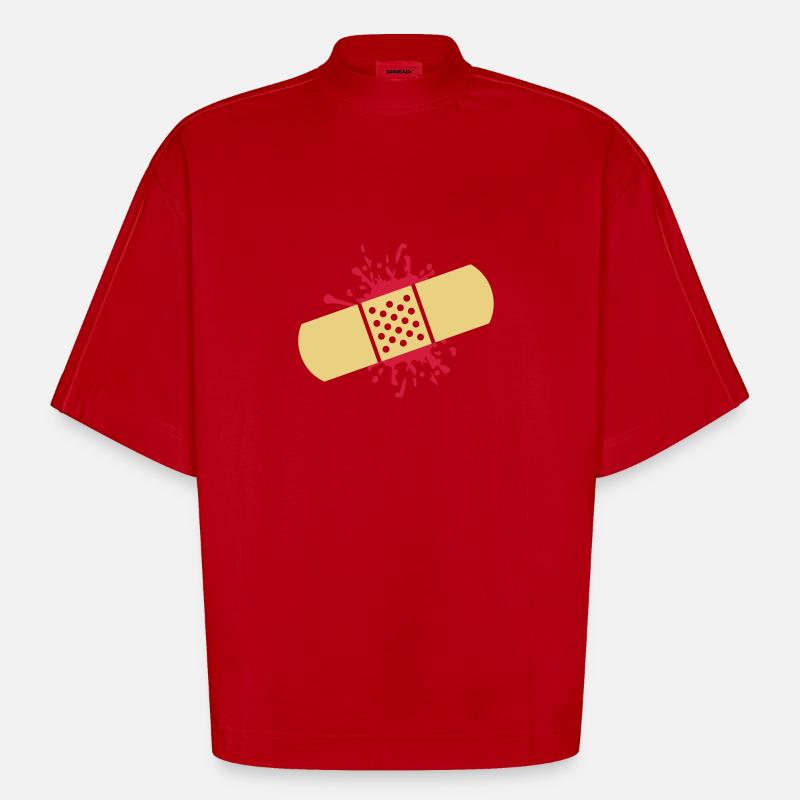 Pflaster - Heavyweight Oversized Organic Boxy T-Shirt Made in EU - Rot