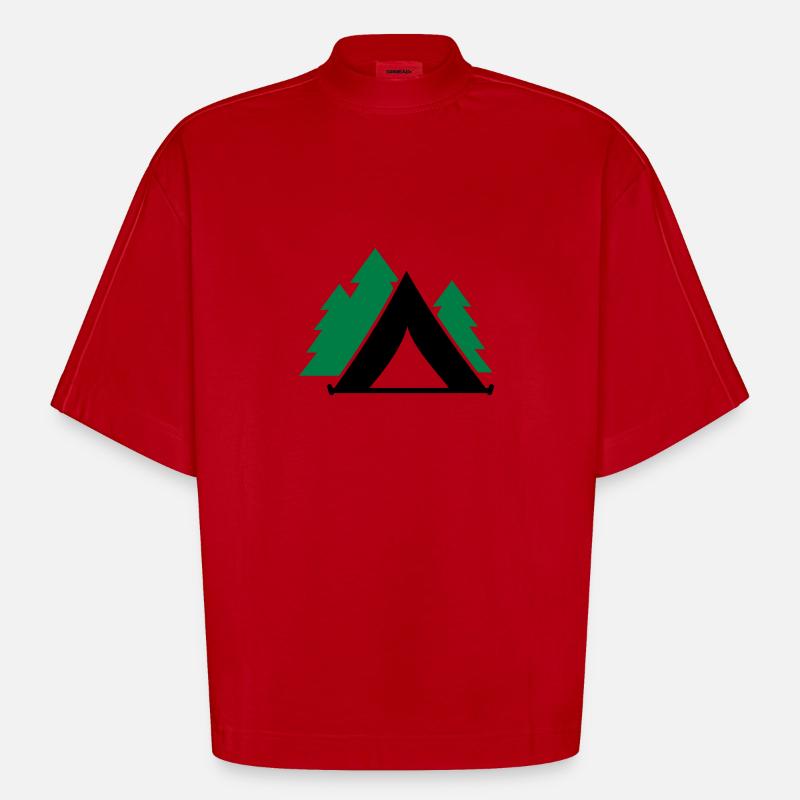 Zelt - Heavyweight Oversized Organic Boxy T-Shirt Made in EU - Rot