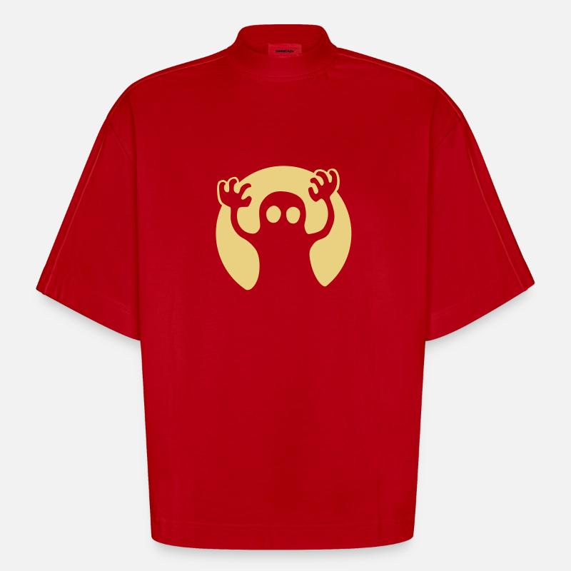 buh_092011_b_1c - T-shirt bio épais oversize Boxy fabriqué en UE - rouge