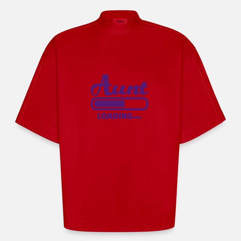 Aunt - T-shirt bio épais oversize Boxy fabriqué en UE - rouge