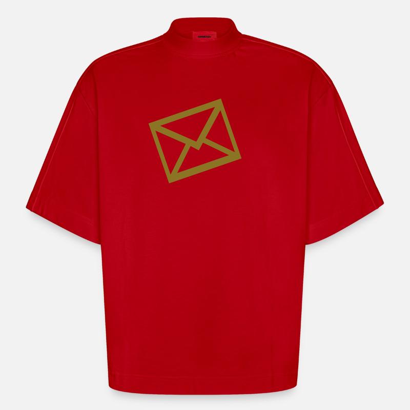 Brief - Post - Heavyweight Oversized Organic Boxy T-Shirt Made in EU - Rot