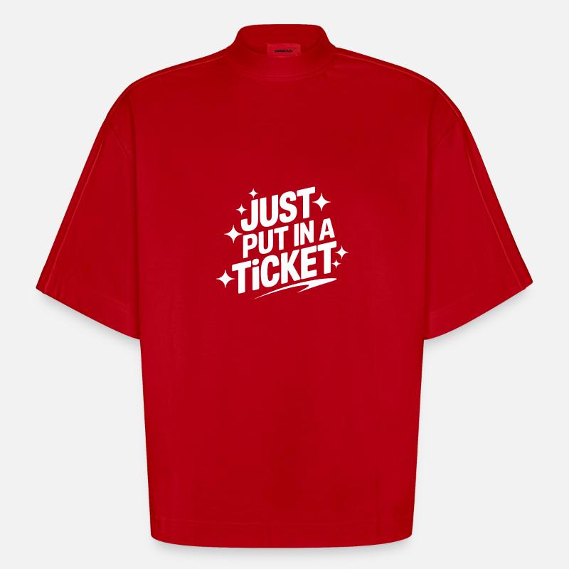 Technical Support Computer - Heavyweight Oversized Organic Boxy T-Shirt Made in EU - red