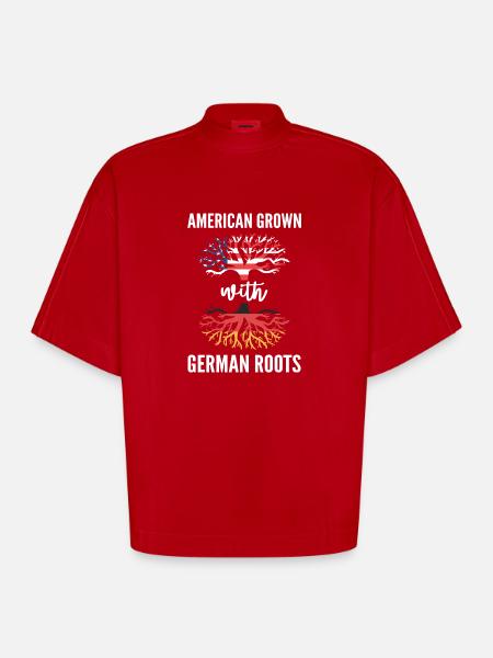 Germany - Heavyweight Oversized Organic Boxy T-Shirt Made in EU - red