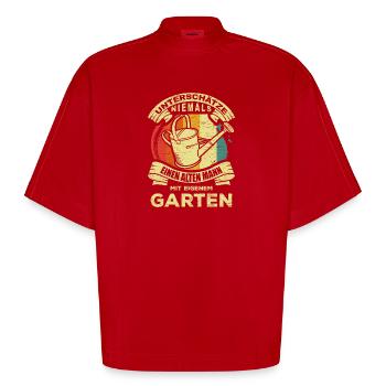 Garten Opa - Heavyweight Oversized Organic Boxy T-Shirt Made in EU - Rot - Vorne