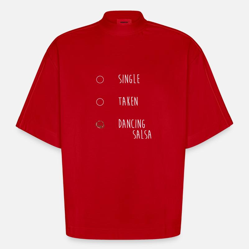 Danseuse de salsa Danseuse - T-shirt bio épais oversize Boxy fabriqué en UE - rouge