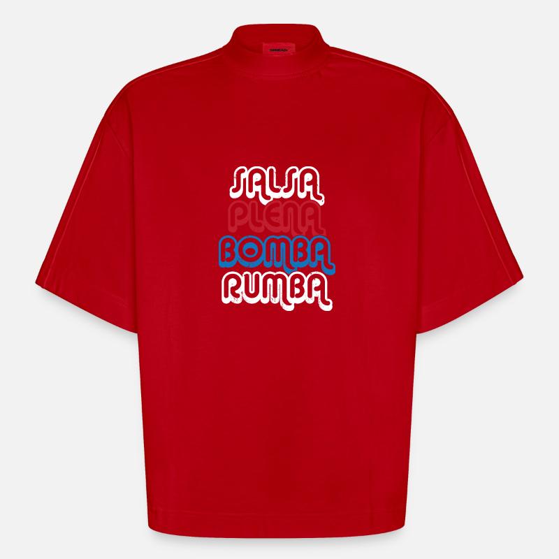Danseuse de salsa Danseuse - T-shirt bio épais oversize Boxy fabriqué en UE - rouge