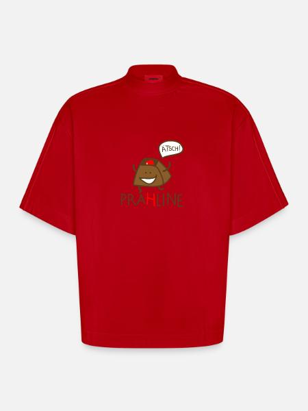 Praline - Heavyweight Oversized Organic Boxy T-Shirt Made in EU - Rot
