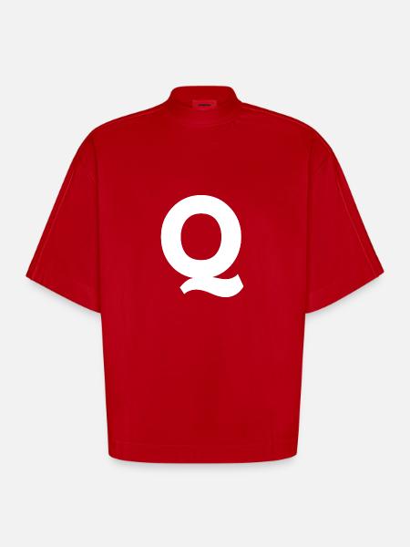 Q - Heavyweight Oversized Organic Boxy T-Shirt Made in EU - red