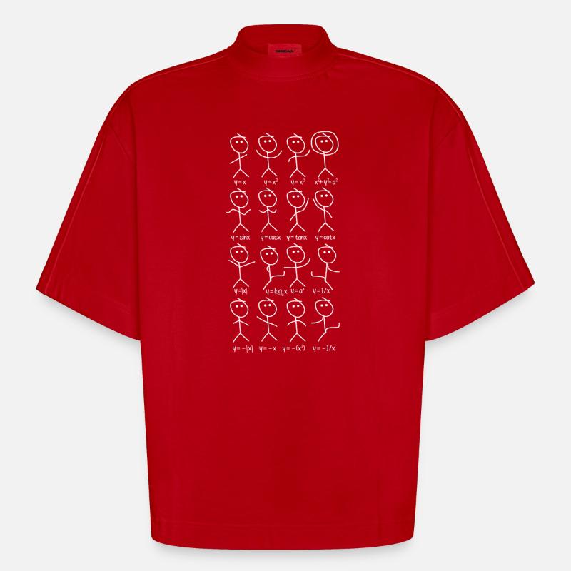 Math Mathematician Enthusiast Math Teacher - Heavyweight Oversized Organic Boxy T-Shirt Made in EU - red