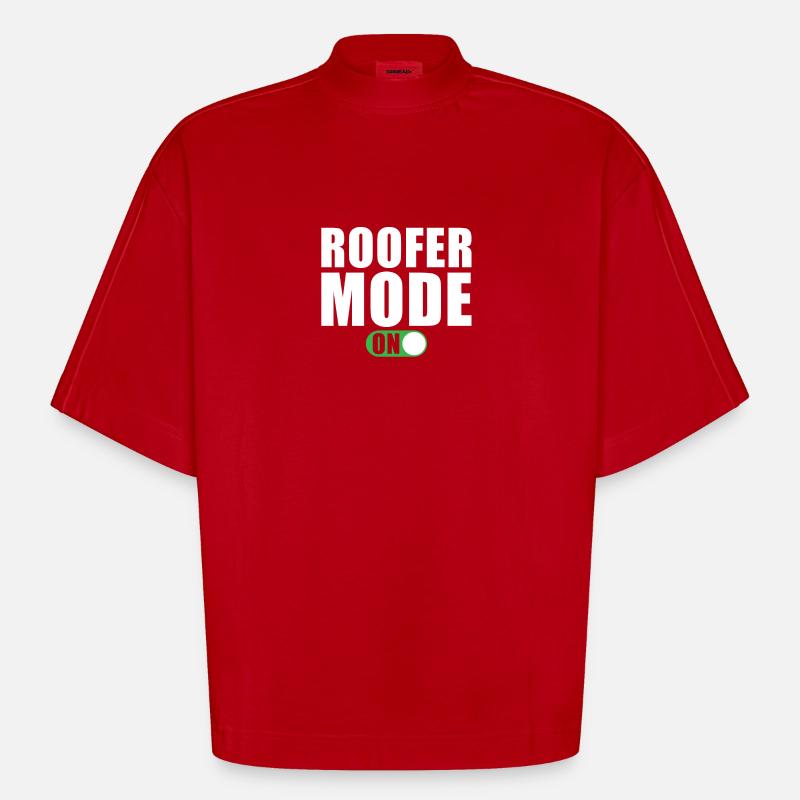 Mode couvreur activé - T-shirt bio épais oversize Boxy fabriqué en UE - rouge
