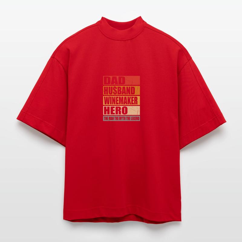 Vater Ehemann Winzer Held Heavyweight Oversized Organic Boxy T-Shirt Made in EU