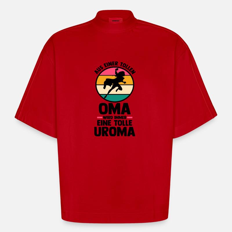 Mutter Mama Großmutter Oma - Heavyweight Oversized Organic Boxy T-Shirt Made in EU - Rot