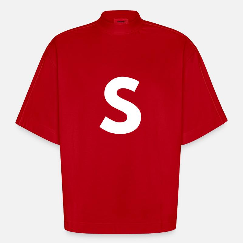 S - T-shirt bio épais oversize Boxy fabriqué en UE - rouge