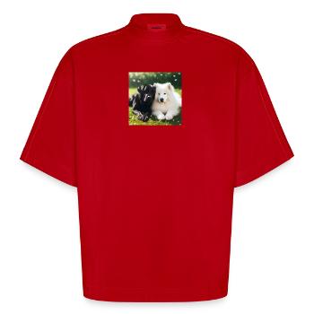 OIG1-KARTON - Heavyweight Oversized Organic Boxy T-Shirt Made in EU - Rot - Vorne