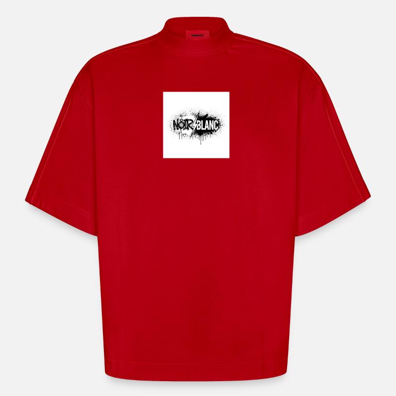 Nordweißer Graffiti-Blitz - Heavyweight Oversized Organic Boxy T-Shirt Made in EU - Rot