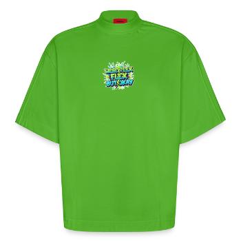 Weird Flex Okay Graffiti - Heavyweight Oversized Organic Boxy T-Shirt Made in EU - Apple Neon - Vorne