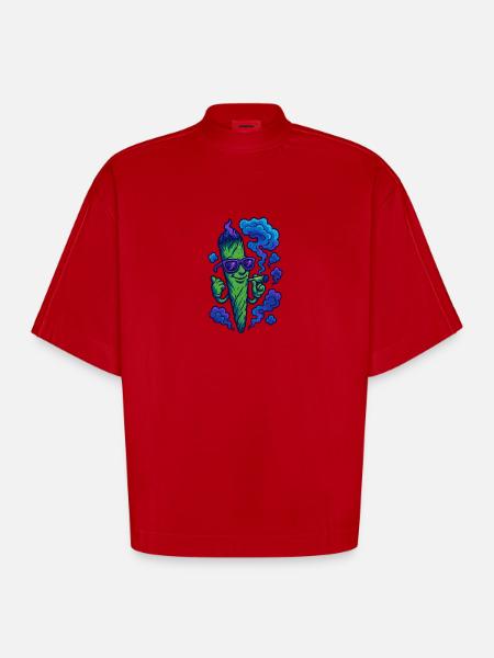 Joint Venture - Heavyweight Oversized Organic Boxy T-Shirt Made in EU - Rot