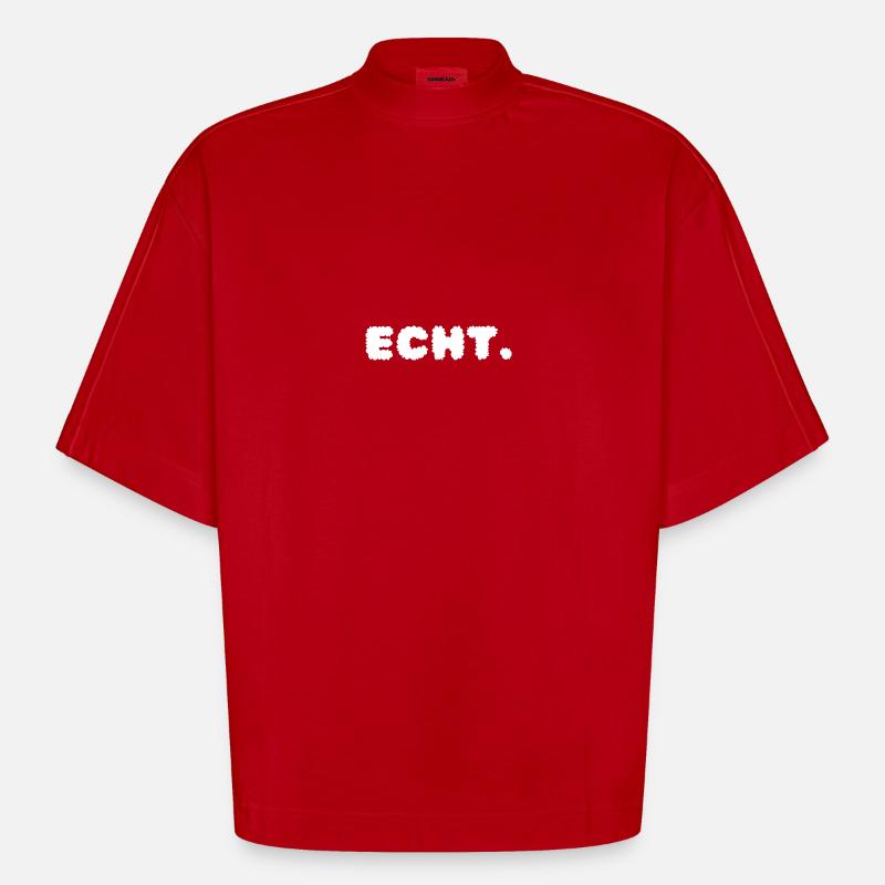 Echt. - T-shirt bio épais oversize Boxy fabriqué en UE - rouge