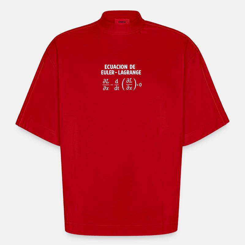 EC-EULER-LAGRANGE - T-shirt bio épais oversize Boxy fabriqué en UE - rouge