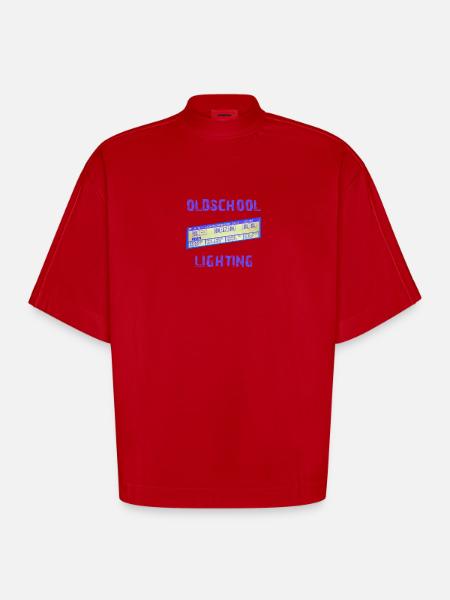 oldschool lighting - MA Lightcommander - Heavyweight Oversized Organic Boxy T-Shirt Made in EU - Rot