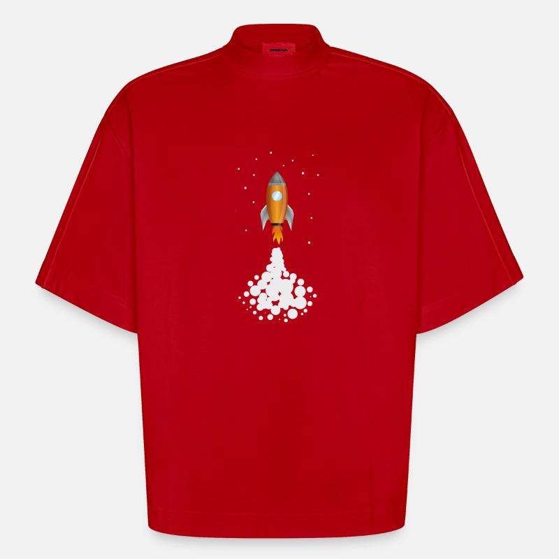 Fuse e - Heavyweight Oversized Organic Boxy T-Shirt Made in EU - red