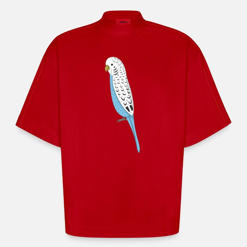 Perruque - T-shirt bio épais oversize Boxy fabriqué en UE - rouge