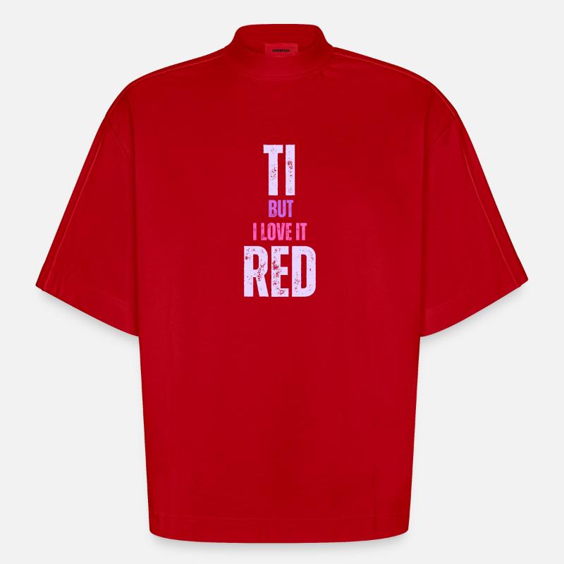 Die Eltern sind müde - Heavyweight Oversized Organic Boxy T-Shirt Made in EU - Rot