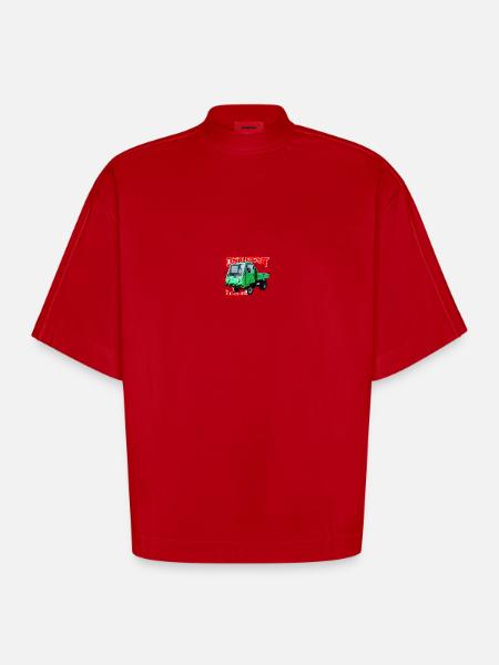 Multicar M25 bunt - Heavyweight Oversized Organic Boxy T-Shirt Made in EU - Rot
