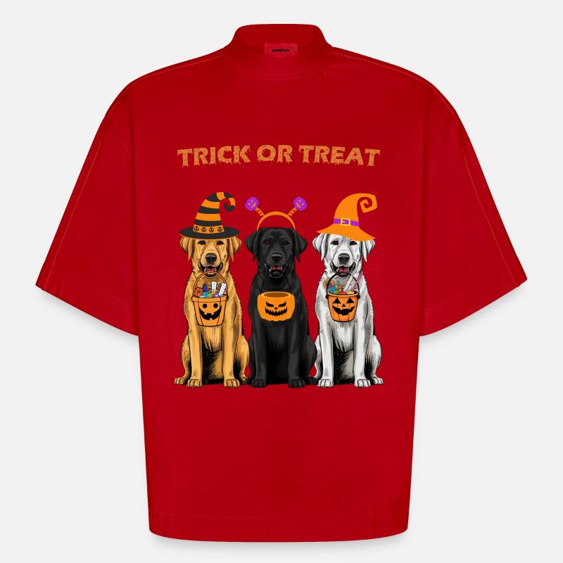 SÜßES ODER SAURES - Heavyweight Oversized Organic Boxy T-Shirt Made in EU - Rot