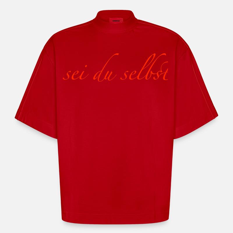 sei du selbst - Heavyweight Oversized Organic Boxy T-Shirt Made in EU - Rot