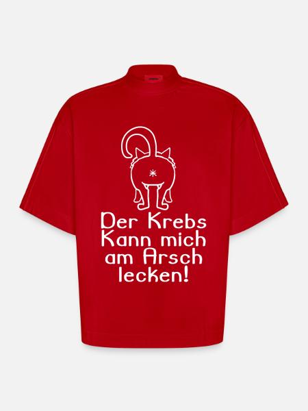 Kampf gegen Krebs - Heavyweight Oversized Organic Boxy T-Shirt Made in EU - Rot