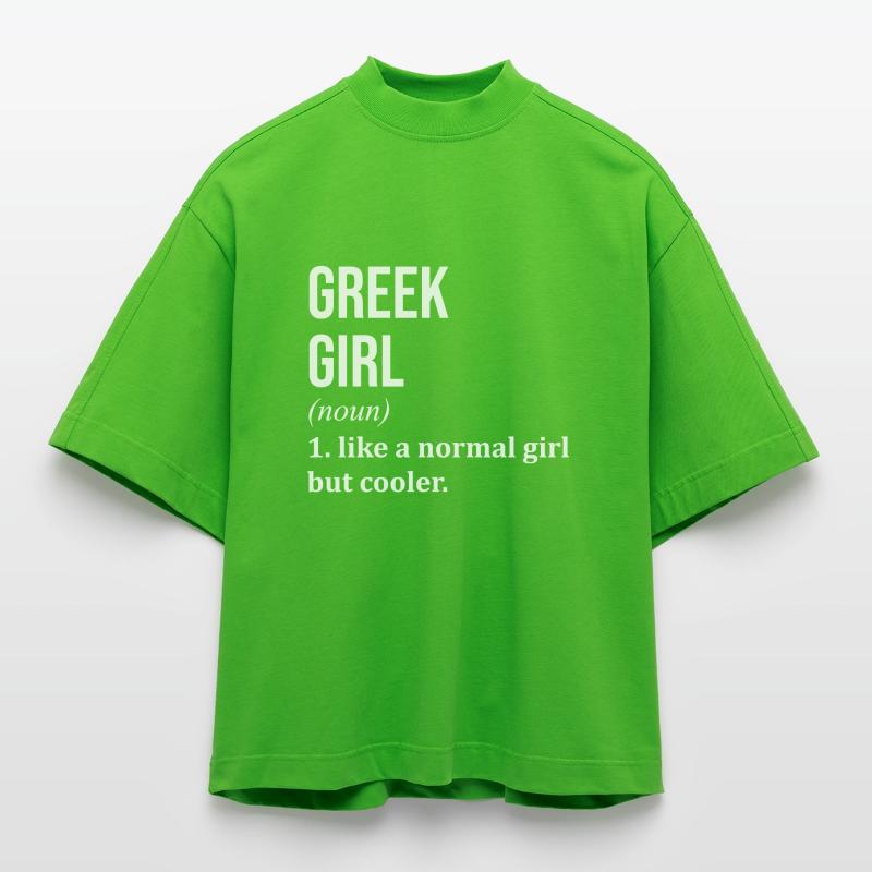 Grèce T-shirt bio épais oversize Boxy fabriqué en UE