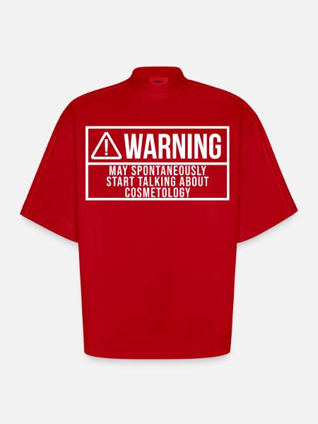 Cosmetology Cosmetology Cosmetology - Heavyweight Oversized Organic Boxy T-Shirt Made in EU - red